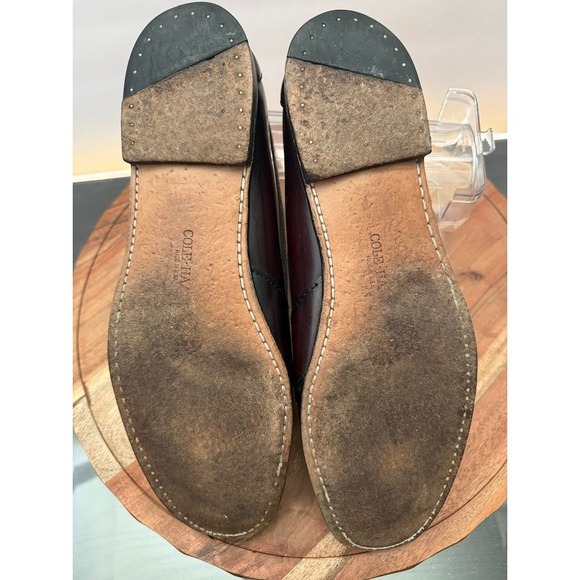 Cole Haan Mens 9.5 Burgundy‎ Leather Penny Loafers Vintage USA 11\